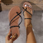 Summer Women's Golden Plus Size Beach Slippers Casual